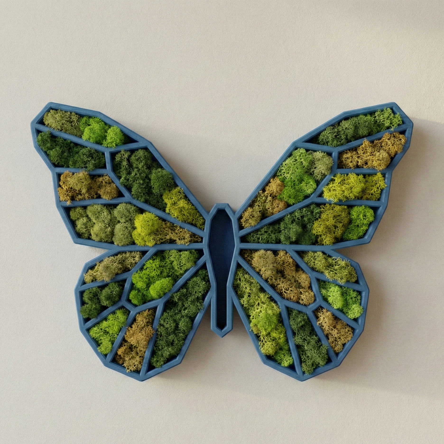 "Motyl - Symbol Przemiany" - Unikalny Obraz 3D z Chrobotkiem Premium & Bezinwazyjny Montaż